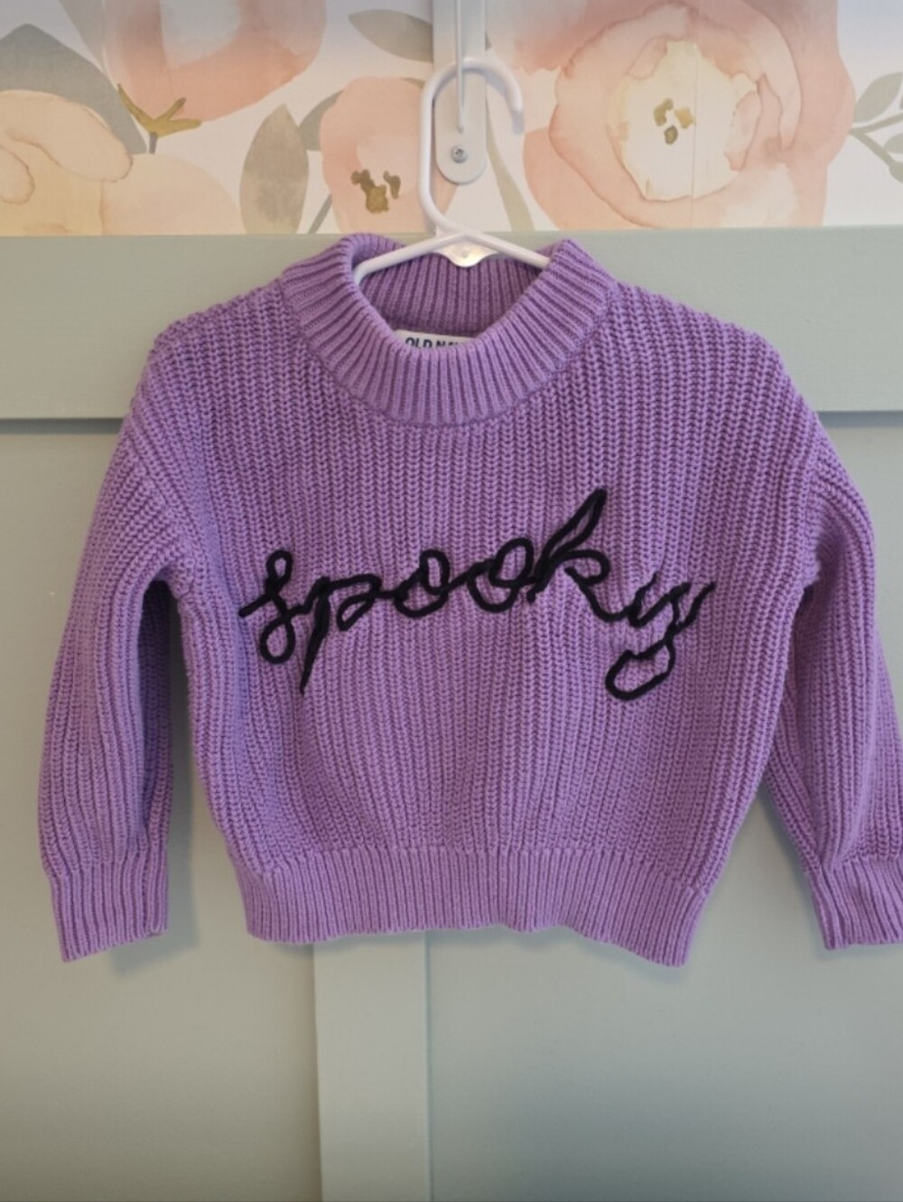 Old Navy Purple Halloween Spooky Knit Sweater 4t